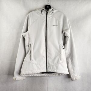 Columbia Womens Soft Shell Jacket Snow Snowboard White Ski Size M